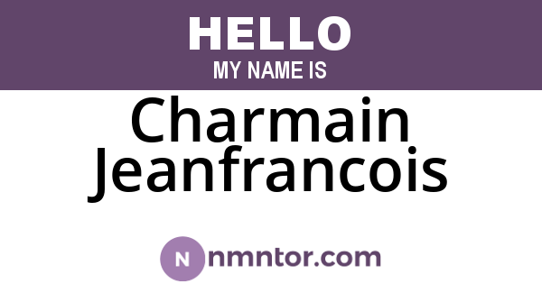 Charmain Jeanfrancois