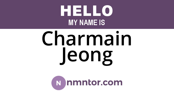Charmain Jeong