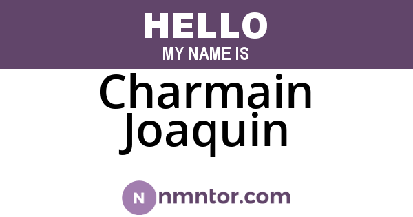 Charmain Joaquin