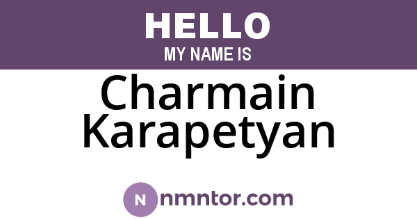 Charmain Karapetyan