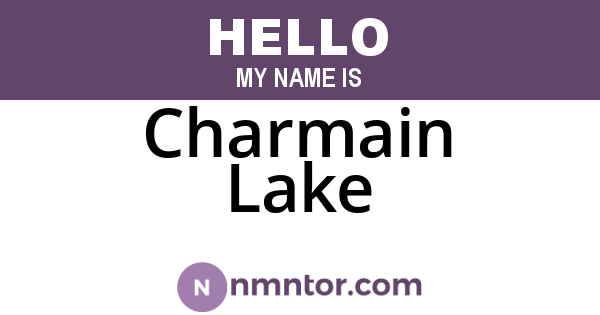 Charmain Lake
