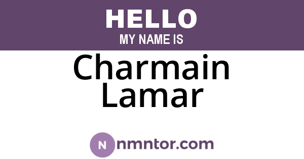 Charmain Lamar