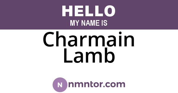 Charmain Lamb