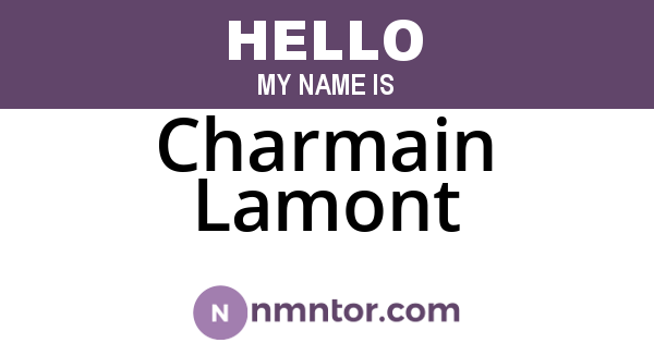 Charmain Lamont