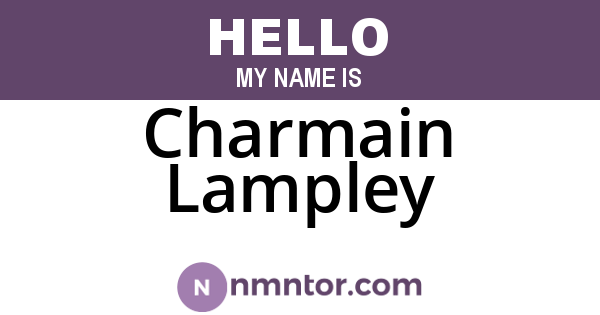 Charmain Lampley