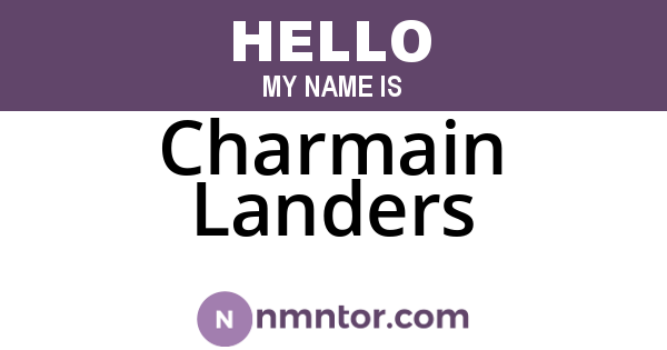 Charmain Landers