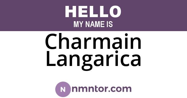 Charmain Langarica