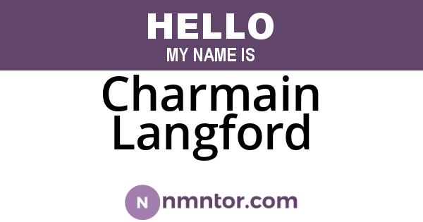 Charmain Langford