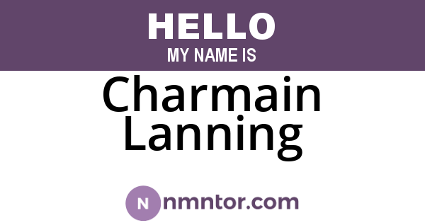 Charmain Lanning