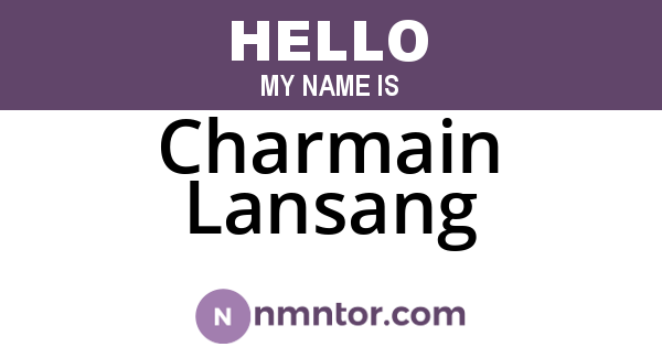 Charmain Lansang