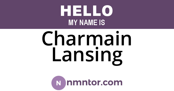Charmain Lansing
