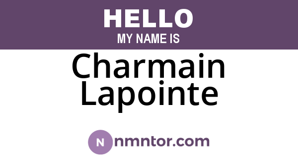 Charmain Lapointe