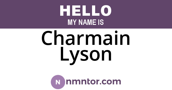 Charmain Lyson