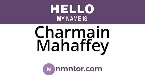 Charmain Mahaffey