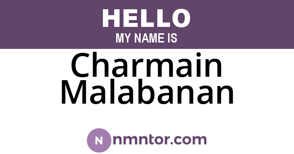 Charmain Malabanan