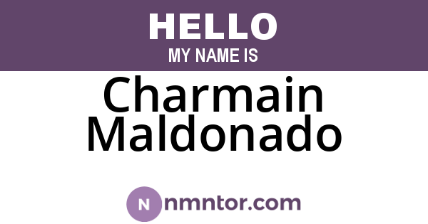 Charmain Maldonado