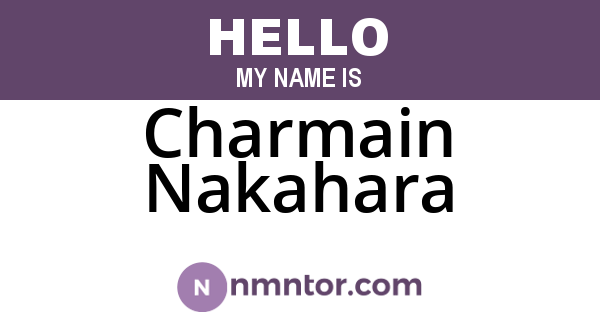Charmain Nakahara