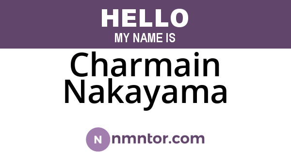 Charmain Nakayama