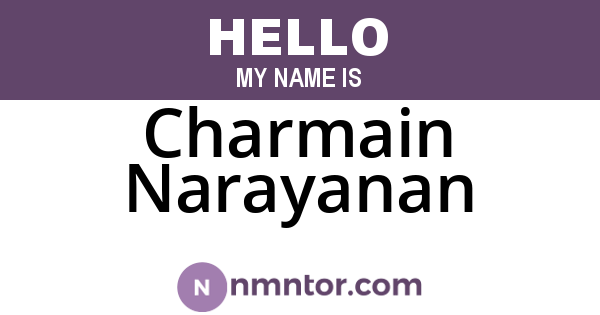 Charmain Narayanan