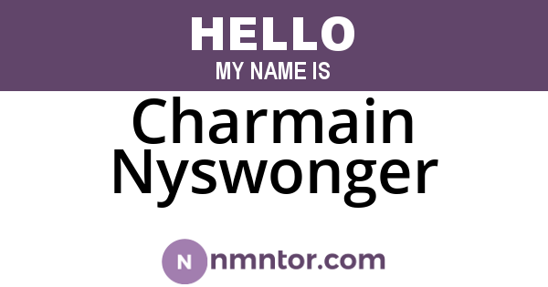 Charmain Nyswonger