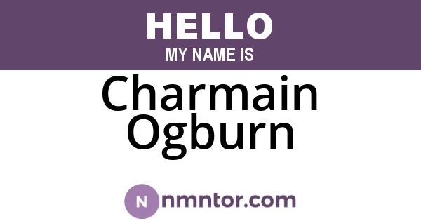 Charmain Ogburn