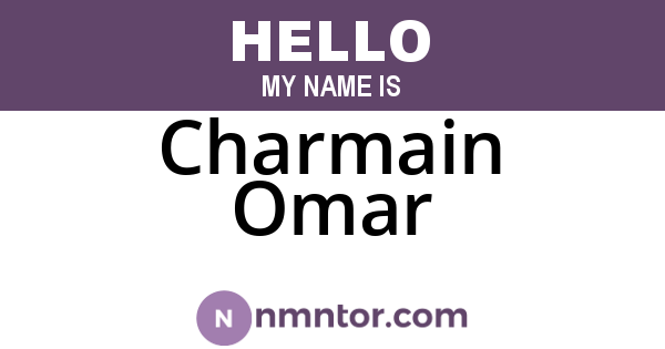 Charmain Omar