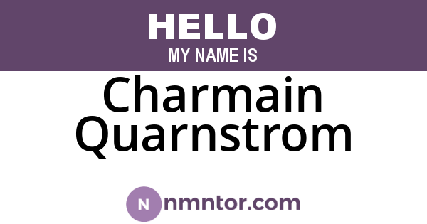 Charmain Quarnstrom