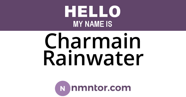 Charmain Rainwater