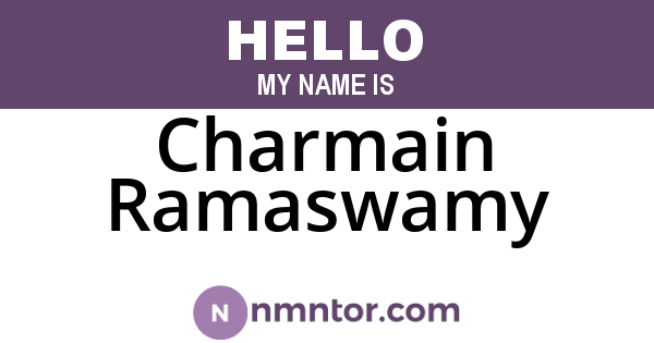 Charmain Ramaswamy