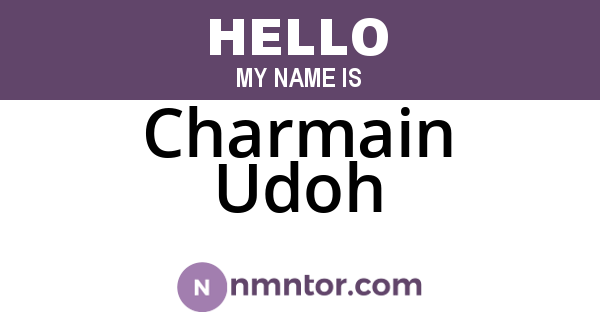 Charmain Udoh