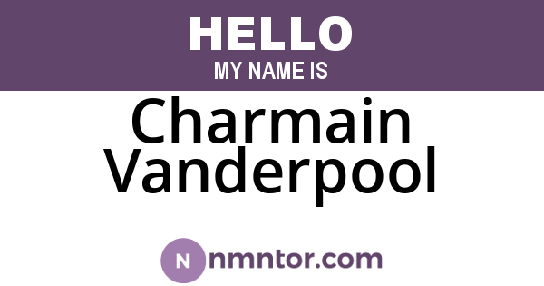 Charmain Vanderpool