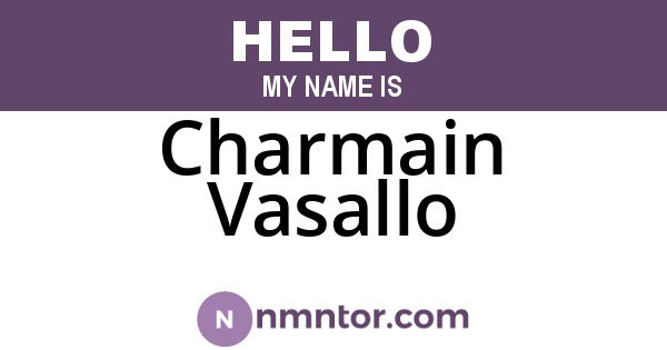 Charmain Vasallo