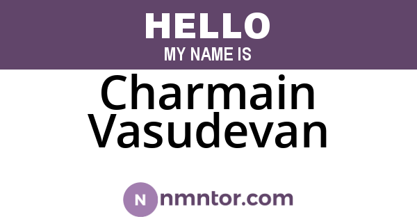 Charmain Vasudevan
