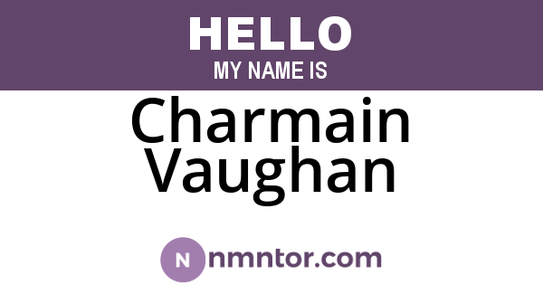 Charmain Vaughan