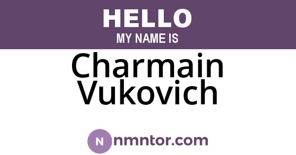 Charmain Vukovich
