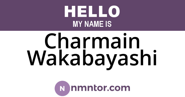 Charmain Wakabayashi