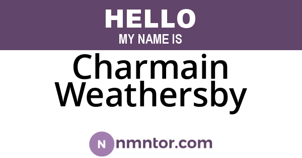 Charmain Weathersby