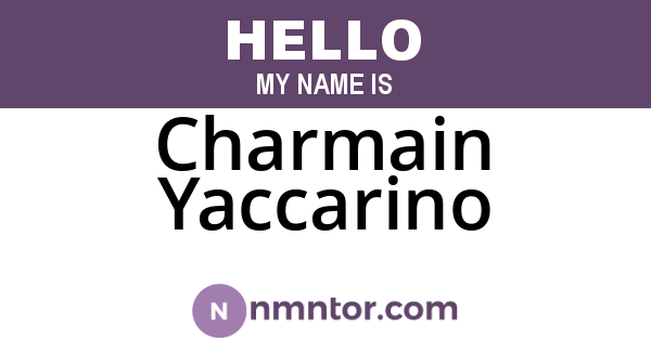 Charmain Yaccarino