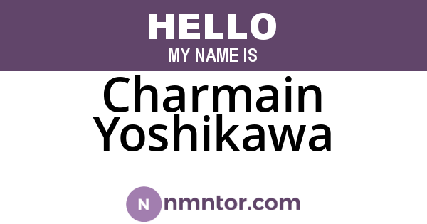 Charmain Yoshikawa