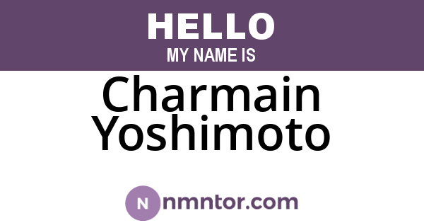 Charmain Yoshimoto