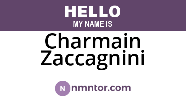Charmain Zaccagnini