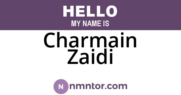 Charmain Zaidi