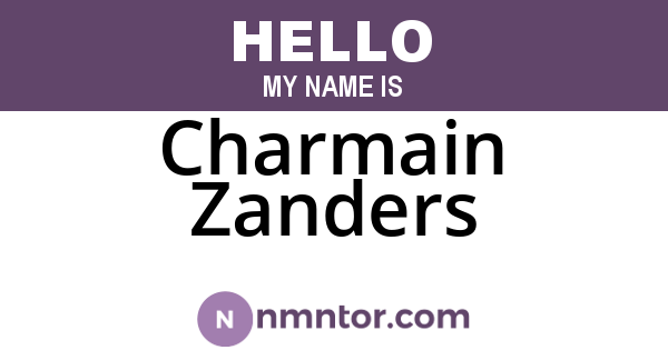 Charmain Zanders