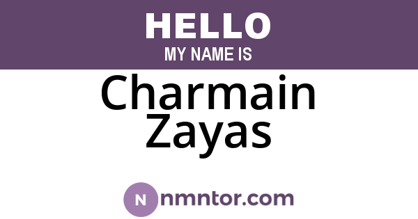 Charmain Zayas