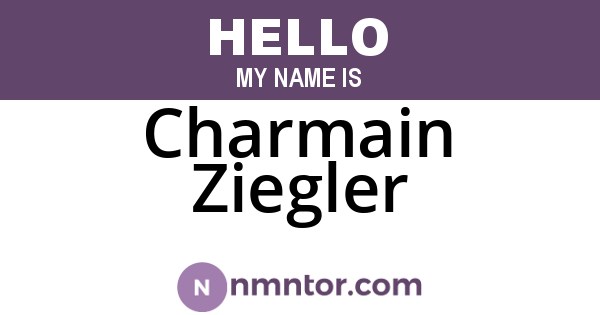 Charmain Ziegler