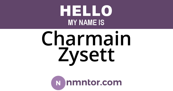 Charmain Zysett