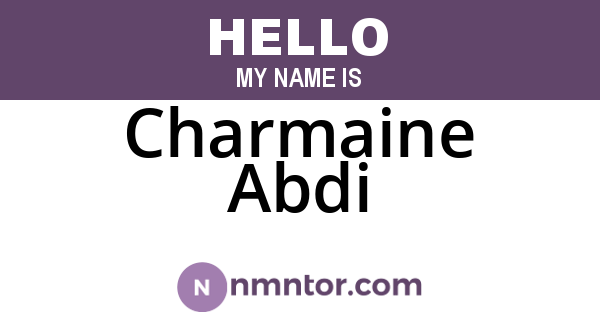 Charmaine Abdi
