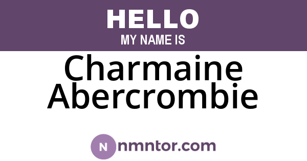 Charmaine Abercrombie