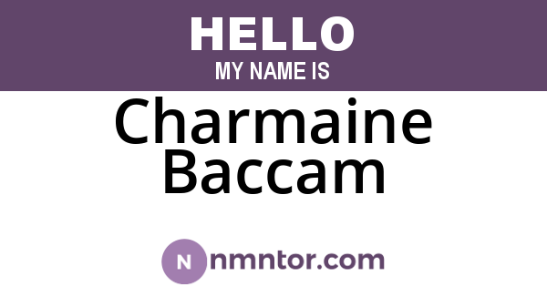 Charmaine Baccam