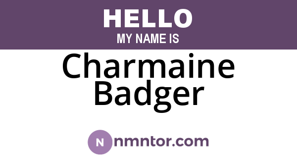 Charmaine Badger